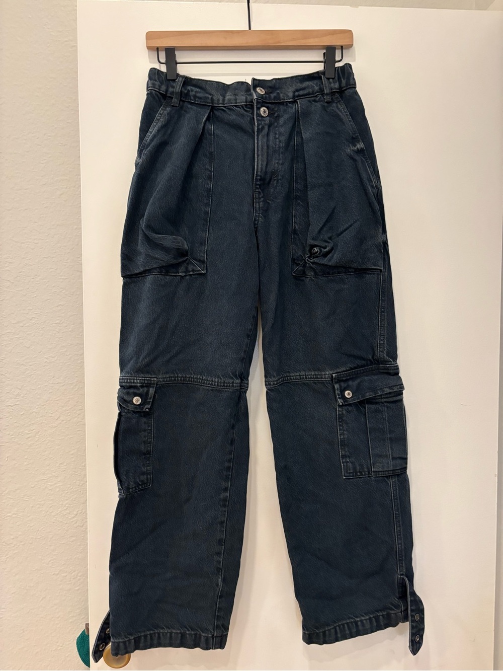 Free People We The Free Marx Slouchy Utility Cargo Pocket Pants Jeans